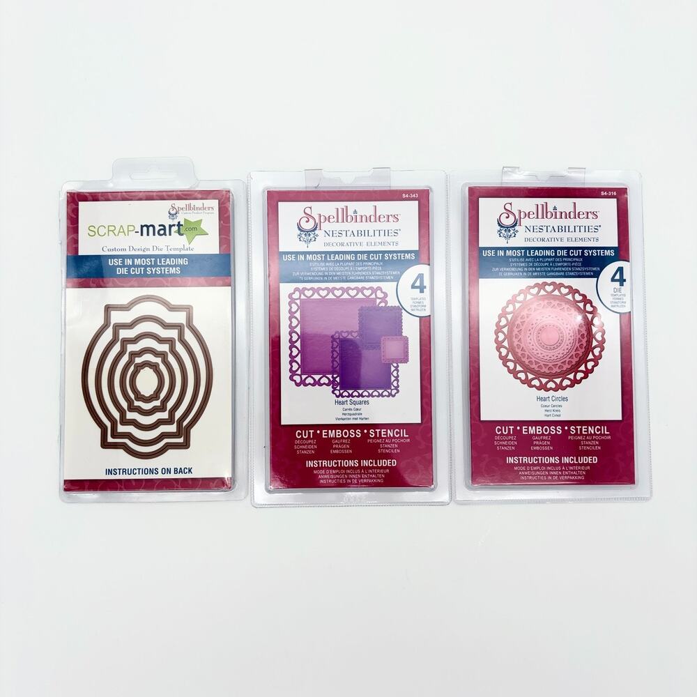 Cutting Dies Spellbinders Lot 3 Sets Scrapbooking Labels Card Making